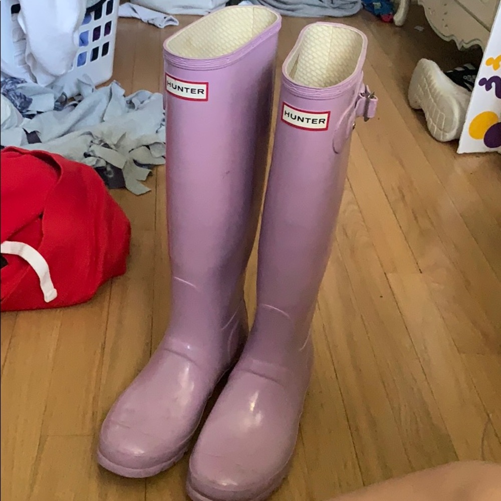 purple hunter boots
